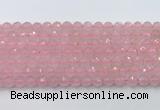 CRQ786 15.5 inches 6mm faceted round rose quartz beads wholesale