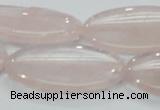 CRQ79 15.5 inches 20*40mm oval natural rose quartz beads wholesale