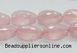 CRQ85 15.5 inches 13*18mm faceted teardrop natural rose quartz beads