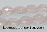 CRQ86 15.5 inches 10*14mm faceted teardrop natural rose quartz beads