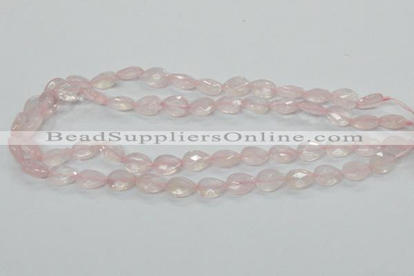 CRQ86 15.5 inches 10*14mm faceted teardrop natural rose quartz beads