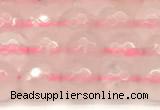 CRQ875 15 inches 6mm faceted round rose quartz beads