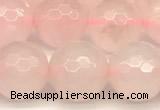 CRQ877 15 inches 10mm faceted round rose quartz beads