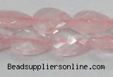 CRQ88 15.5 inches 13*18mm faceted teardrop natural rose quartz beads