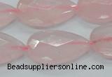 CRQ90 15.5 inches 20*30mm faceted teardrop natural rose quartz beads