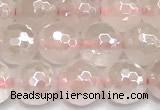 CRQ911 15 inches 8mm faceted round AB-color rose quartz beads