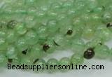 CRU100 15.5 inches 6mm round green rutilated quartz beads wholesale