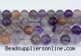 CRU1014 15.5 inches 10mm round mixed rutilated quartz beads