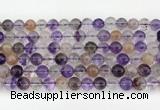 CRU1019 15.5 inches 8mm round mixed rutilated quartz beads