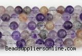 CRU1020 15.5 inches 10mm round mixed rutilated quartz beads