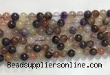 CRU1031 15.5 inches 8mm round mixed rutilated quartz beads wholesale