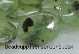 CRU116 15.5 inches 22*30mm faceted oval green rutilated quartz beads