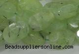 CRU123 15.5 inches 12*18mm faceted nugget green rutilated quartz beads