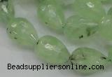 CRU126 15.5 inches 13*19mm faceted teardrop green rutilated quartz beads