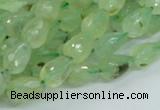 CRU127 15.5 inches 7*11mm faceted teardrop green rutilated quartz beads