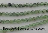 CRU145 15.5 inches 4mm round green rutilated quartz beads