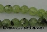 CRU153 15.5 inches 10mm faceted round green rutilated quartz beads