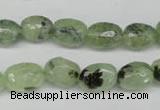 CRU178 8*10mm – 10*14mm faceted nuggets green rutilated quartz beads