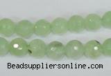 CRU202 15.5 inches 10mm faceted round green rutilated quartz beads