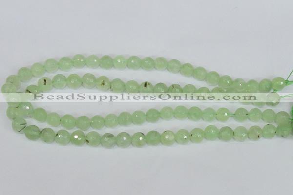 CRU202 15.5 inches 10mm faceted round green rutilated quartz beads