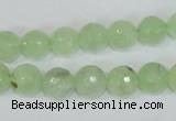 CRU203 15.5 inches 12mm faceted round green rutilated quartz beads