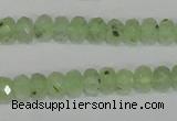 CRU206 15.5 inches 5*8mm faceted rondelle green rutilated quartz beads