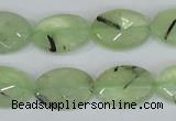 CRU207 15.5 inches 13*18mm faceted oval green rutilated quartz beads