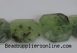 CRU223 15.5 inches 20*20mm freeform green rutilated quartz beads