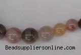 CRU420 15.5 inches 6mm - 14mm round Multicolor rutilated quartz beads