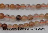 CRU452 15.5 inches 6mm round Multicolor rutilated quartz beads