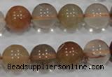 CRU457 15.5 inches 14mm round Multicolor rutilated quartz beads