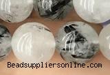 CRU538 15.5 inches 10mm round black rutilated quartz beads wholesale