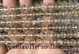 CRU630 15.5 inches 7mm round golden rutilated quartz beads