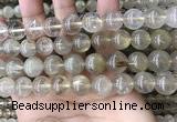 CRU634 15.5 inches 13mm round golden rutilated quartz beads