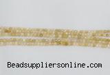 CRU665 15.5 inches 3mm faceted round golden rutilated quartz beads