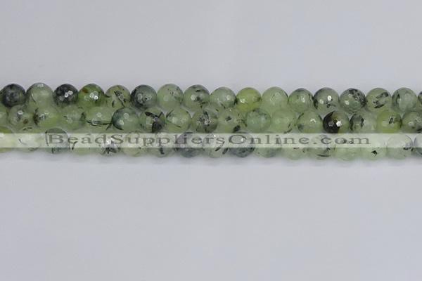 CRU803 15.5 inches 10mm faceted round prehnite gemstone beads