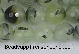 CRU804 15.5 inches 12mm faceted round prehnite gemstone beads