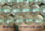 CRU811 15.5 inches 6mm round green rutilated quartz beads