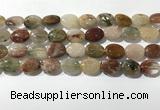 CRU921 15.5 inches 10*14mm oval mixed rutilated quartz beads wholesale