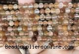 CRU943 15.5 inches 5mm round mixed rutilated quartz beads