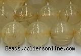 CRU952 15.5 inches 8mm round golden rutilated quartz beads