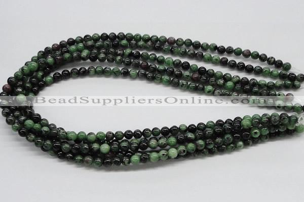 CRZ01 15.5 inches 6mm round ruby zoisite gemstone beads Wholesale