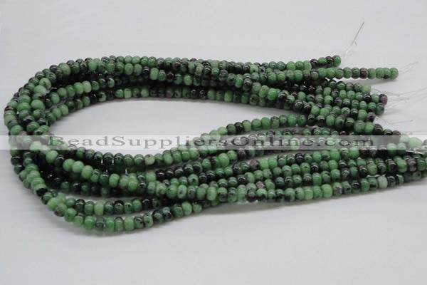 CRZ05 15.5 inches 4*6mm rondelle ruby zoisite gemstone beads Wholesale