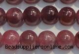 CRZ1005 15.5 inches 6mm - 6.5mm round A+ grade natural ruby beads