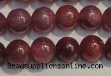 CRZ1008 15.5 inches 6mm - 6.5mm round AA grade natural ruby beads