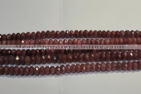 CRZ1014 15.5 inches 4*6mm faceted rondelle A- grade ruby beads