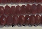 CRZ1018 15.5 inches 4*6mm faceted rondelle A grade ruby beads