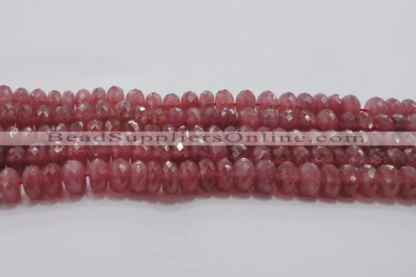 CRZ1104 15.5 inches 5*8mm faceted rondelle AAA+ grade ruby beads