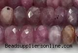 CRZ1152 15.5 inches 4*6.8mm faceted rondelle natural ruby beads