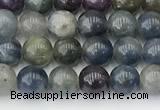 CRZ1161 15.5 inches 6mm round ruby sapphire gemstone beads